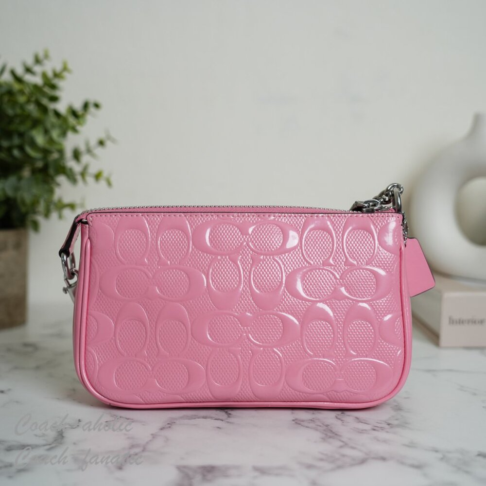 Coach CCZ27 Nolita 19 In Signature Leather With Heart Charm Silver Pink NWT - Picture 6 of 10